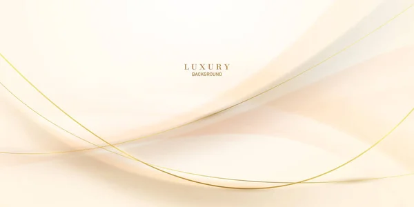 Golden Luxury Background Elegant Golden Line Elements Modern Abstract Vector — Foto Stock