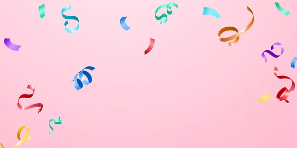 Illustration Vectorielle Fond Avec Confettis Belles Couleurs Pour Les Fêtes — Photo