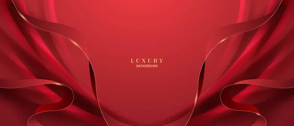 Abstract Vector Luxury Red Gold Background Modern Creative Concept — Fotografia de Stock