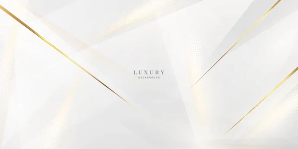 エレガントな黄金の要素を持つエレガントな白い背景 現代の3D抽象ベクトルイラストデザイン — ストック写真