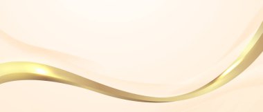 Zarif altın elementlerle zarif beyaz bir zemin. Modern 3D Soyut Vektör İllüstrasyon Tasarımı