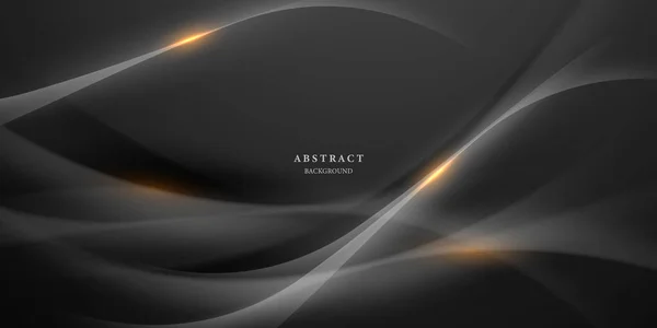 Moderne Abstracte Zwarte Achtergrond Met Elegante Elementen Vectorillustratie — Stockfoto