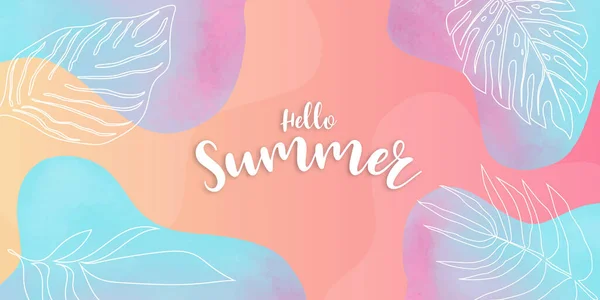 Sommer Verkauf Hintergrund Banner Vorlage Design Hintergrund Künstliche Text Vektor — Stockfoto