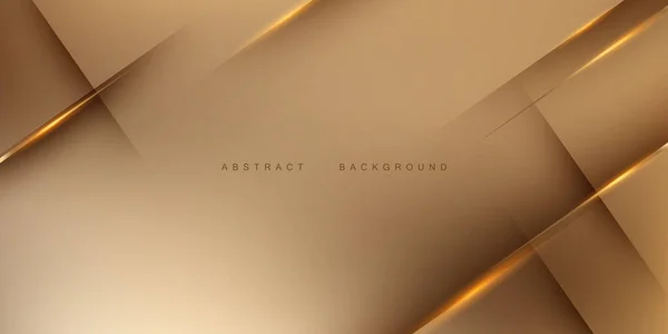 Brown Abstract Background Design Luxury Golden Elements Vector Illustration — Stockfoto
