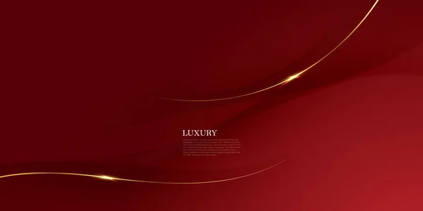 Abstract Vector Luxury Red Gold Background Modern Creative Concept — Foto Stock