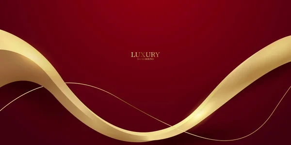 Abstract Vector Luxury Red Gold Background Modern Creative Concept — Stock fotografie