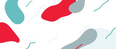 Soyut arkaplan tasarımı renkli geometrik sıvı elementlerin vektörünü şekillendirir