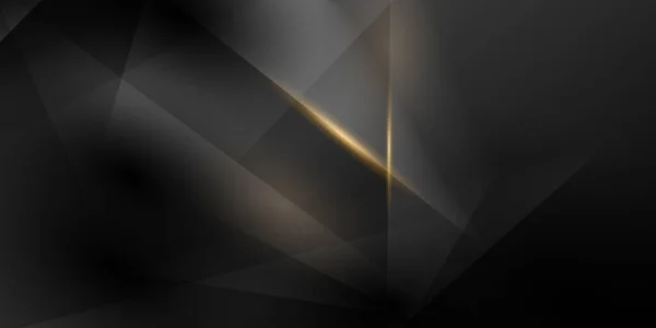 Vector Abstract Luxury Black Background Golden Elements Modern Creative Concept — Stock fotografie