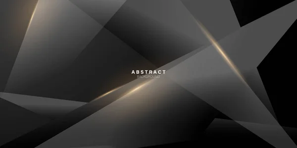 Vector Abstract Luxury Black Background Golden Elements Modern Creative Concept — 图库照片