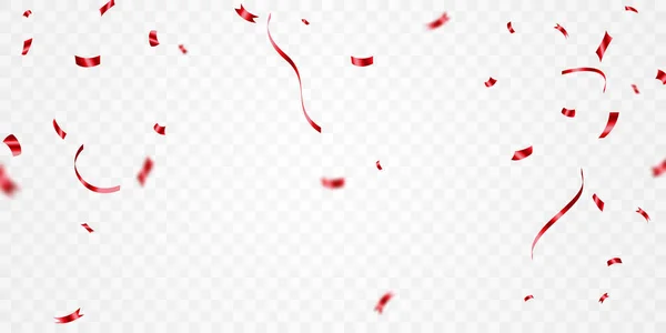 Vector Background Image Confetti Red Parties Celebrations — Stockfoto