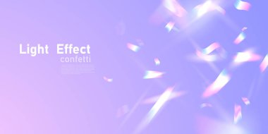 Confetti design with rainbow flare effect vector illustration