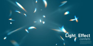 Confetti design with rainbow flare effect vector illustration