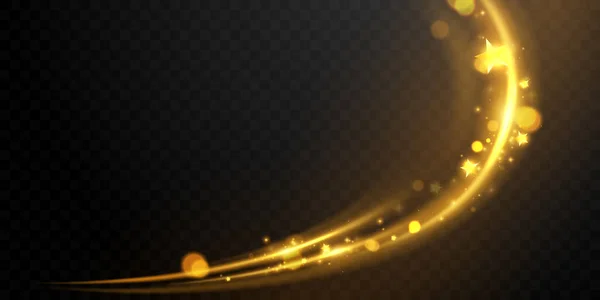 Luxury Abstract Golden Light Effect Design Vector Illustration Glittering Stars — Stockfoto