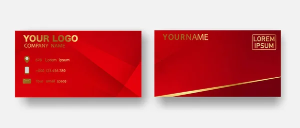 red modern creative business card and business card elegant landscape vector template design pattern in square size