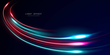 blurry neon light line design modern abstract vector illustration