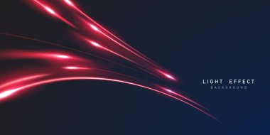 Blurred red neon light line design modern abstract vector illustration