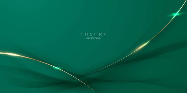 Design Fundo Abstrato Verde Com Elementos Dourados Elegantes Ilustração Vetorial — Fotografia de Stock