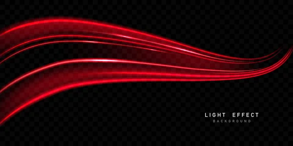 Blurred Red Neon Light Line Design Modern Abstract Vector Illustration — Fotografia de Stock