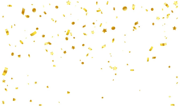 Vektor Bild Von Goldenem Konfetti Für Einen Fröhlichen Party Hintergrund — Stockfoto