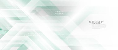 Modern Yeşil Çizgiler Soyut Teknoloji Arkaplan Tasarım Vektörü İllüstrasyonu