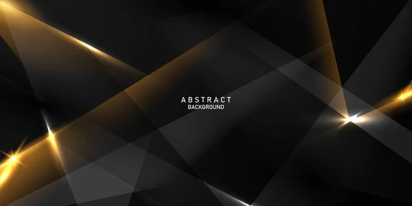 Abstract Modern Design Black Background Luxury Golden Elements Vector Illustration — Stockfoto