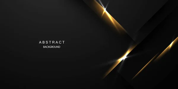 Абстрактный Современный Дизайн Черный Фон Векторной Иллюстрацией Роскошных Золотых Элементов — стоковое фото
