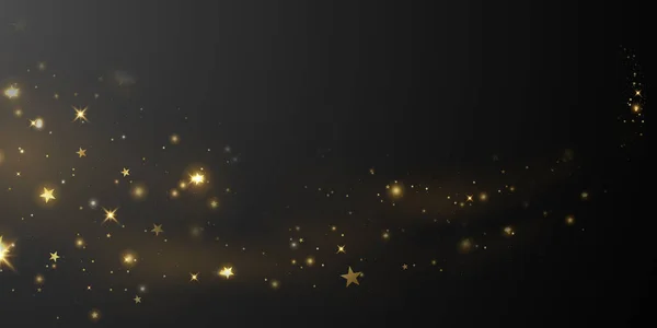 Золоті Зірки Фон Конфетті Дизайн Святкових Вечірніх Прикрас — стокове фото