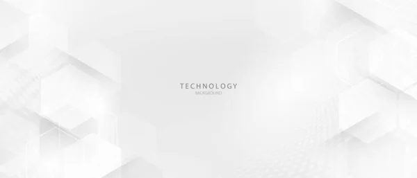 Fehér Elvont Technológia Háttér Vektor Illusztráció — Stock Fotó
