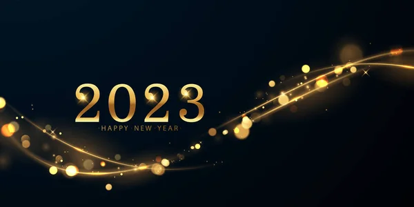 Feliz Año Nuevo 2023 Diseño Fondo Con Elegante Ilustración Vectorial —  Fotos de Stock