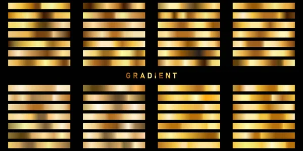 Gold Gradient Sammlung Vektor Illustration — Stockfoto