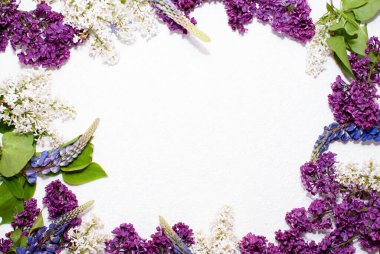 Çerçeve lavanta çiçek
