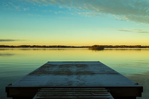 Muelle en la puesta del sol — Foto de Stock