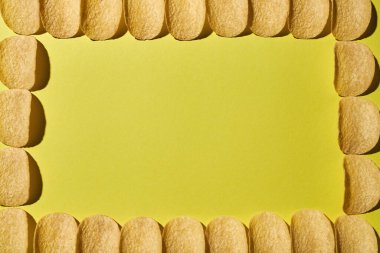 Kopyalama alanı olan patates cipslerinden çerçeve