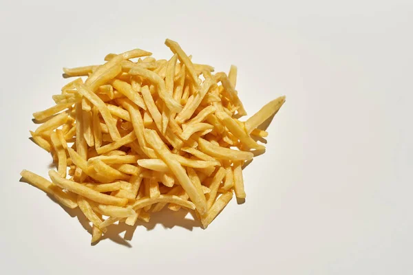 Vista superior de deliciosas y apetitosas papas fritas — Foto de Stock