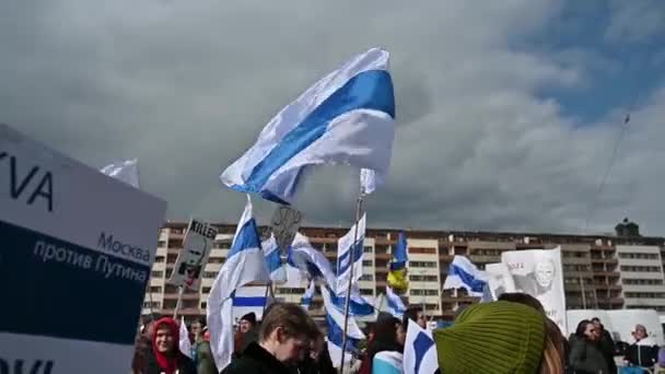 Prague République Tchèque Avril 2022 Manifestations Letn Prague Soutien Ukraine — Video