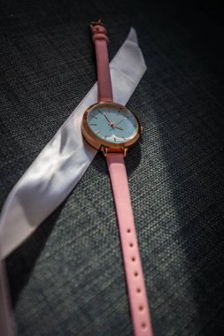 Pink analog watch as a gift