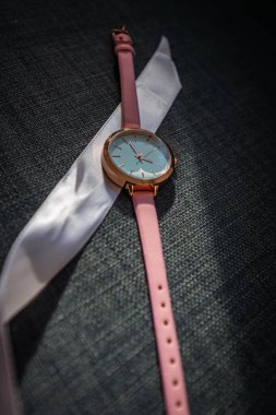 Pink analog watch as a gift
