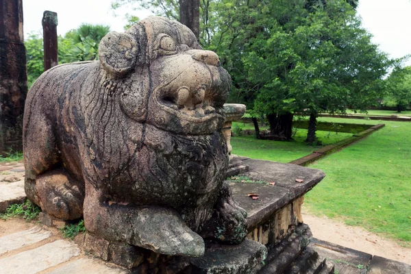 Esculturas de leão de Polonnaruwa no Sri Lanka — Fotografia de Stock