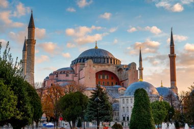 İSTANBUL, TURKEY - 10 Aralık 2020: Ayasofya Büyük Camii