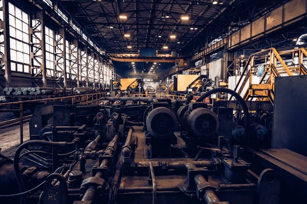 Fábrica de Ferro e Aço ou Moinho de Tubos localizado em Taganrog Sul da Rússia — Fotografia de Stock
