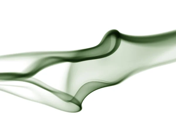 Formas verdes de fumo — Fotografia de Stock