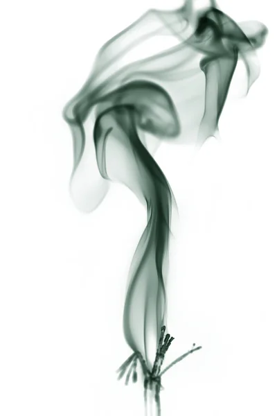 Grön rök former — Stockfoto