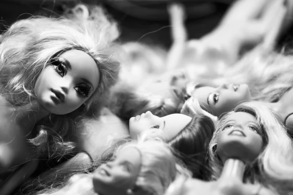Black and white barbies — Stock Photo, Image