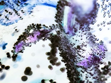 bubbles ve ışık ile soyut sualtı oyunları