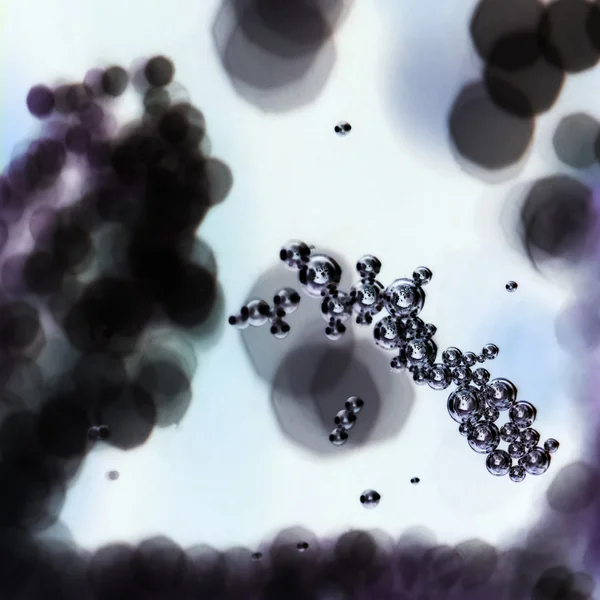 Abstrakt under vattnet spel med bubblor och ljus — Stockfoto