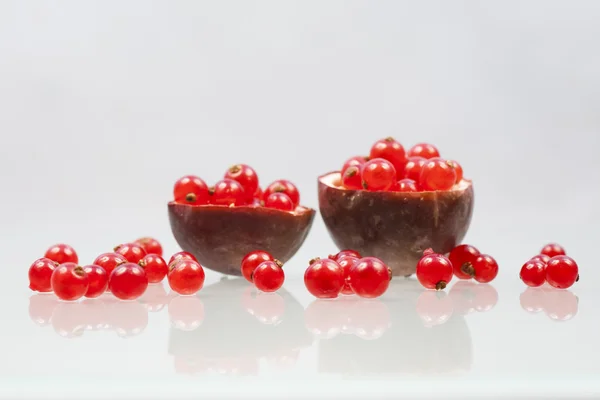 Red currants in rinds — Stock Photo, Image
