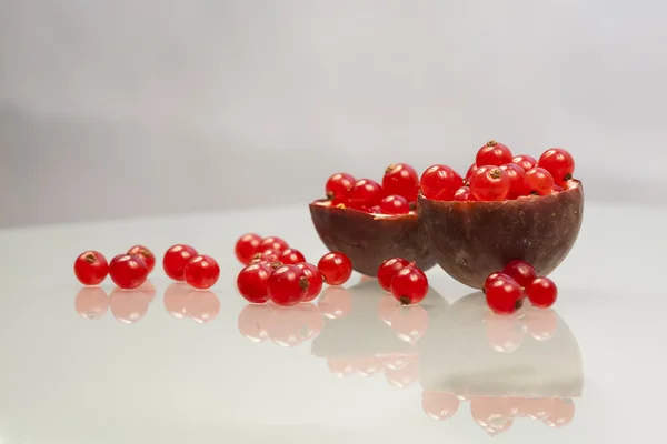 Red currants in rinds — Stock Photo, Image