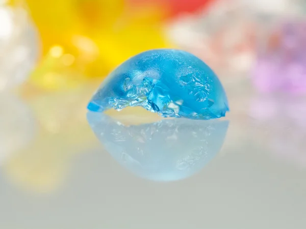 Blue jelly ball — Stock Photo, Image