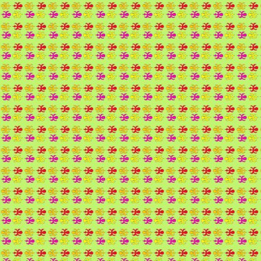 yeşil zemin üzerine süsleme elemanları