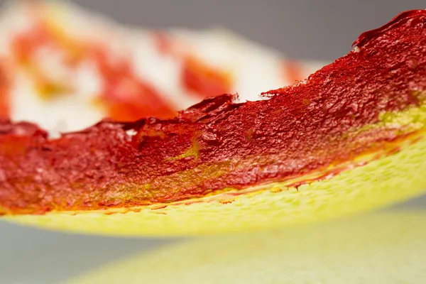 Dried peel granadilla with red paint — Stock Photo, Image